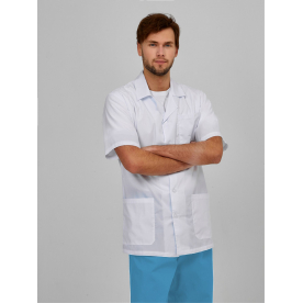 Костюм Альянс муж (35%хл-65%пэ/120гр; белый/голубой) Костюм Альянс муж (35%хл-65%пэ/120гр; белый/голубой)