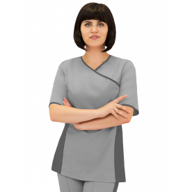 Костюм Турман жен (35%хл-65%пэ/120гр; серый/темно-серый) Костюм Турман жен (35%хл-65%пэ/120гр; серый/темно-серый)
