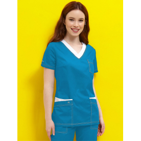 Костюм Джесика Лайт жен (50%хл-50%пэ/150гр; морская волна/белый) Костюм Джесика Лайт жен (50%хл-50%пэ/150гр; морская волна/белый)