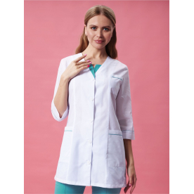 Костюм Каприз жен (35%хл-65%пэ/120гр; белый/бирюза) Костюм Каприз жен (35%хл-65%пэ/120гр; белый/бирюза)