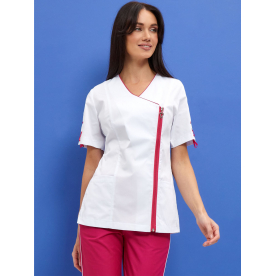Костюм Милана-Вэй жен (50%хл-50%пэ/150гр; белый/малина) Костюм Милана-Вэй жен (50%хл-50%пэ/150гр; белый/малина)