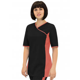 Костюм Турман жен (35%хл-65%пэ/120гр; черный/коралл)