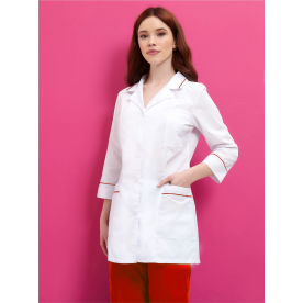 Костюм Эконом жен (35%хл-65%пэ/120гр; белый/красный) Костюм Эконом жен (35%хл-65%пэ/120гр; белый/красный)