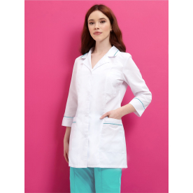 Костюм Эконом жен (35%хл-65%пэ/120гр; белый/мята) Костюм Эконом жен (35%хл-65%пэ/120гр; белый/мята)