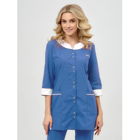 Костюм Экстра жен (35%хл-65%пэ/120гр; белый/голубой) Костюм Экстра жен (35%хл-65%пэ/120гр; белый/голубой)