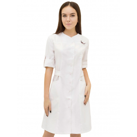 Халат Карина жен (54%хл-44%пэ-2%спандекс/150гр; белый/-)