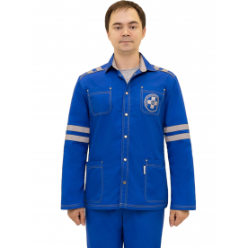 Костюм СП Вектор Лето муж (50%хл-50%пэ/150гр; василек/серый)